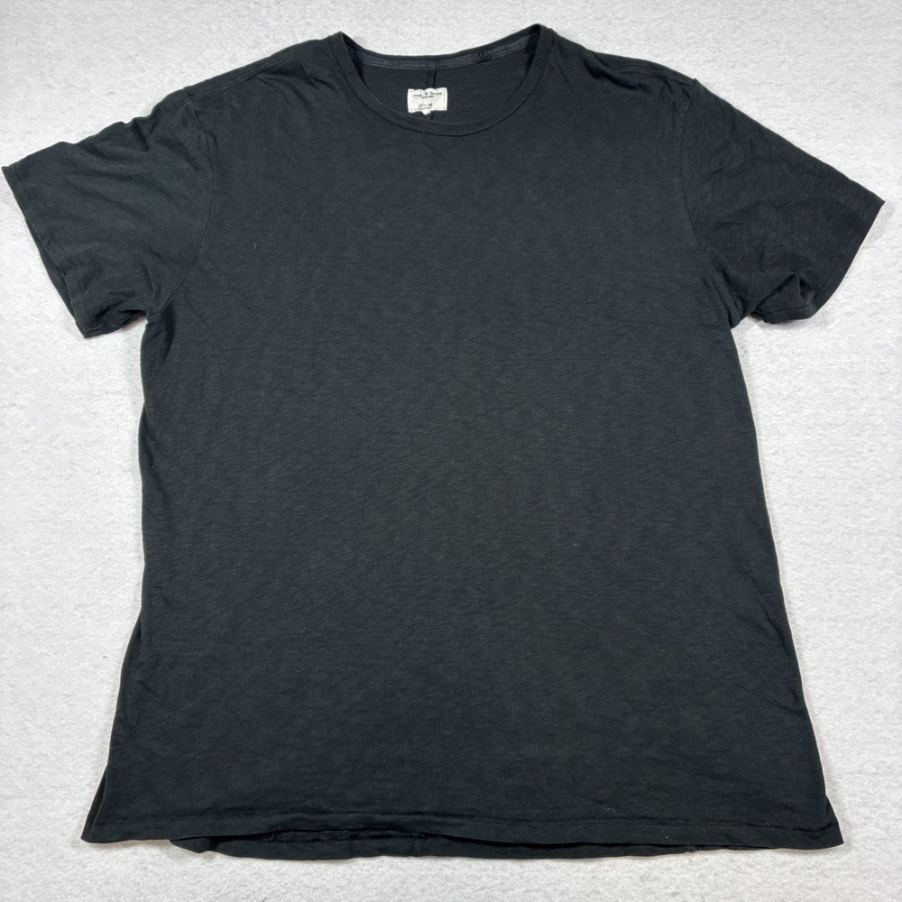 Rag & Bone Black Crew Neck T-Shirt Men's Size XL 100% Cotton Peru Classic City